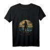 Damen Vintage Surfer Stand Up Paddle SUP T-Shirt mit V-Ausschnitt – Perfekt für Wassersportler, Surfer & Strandliebhaber als Geschenk