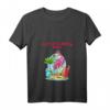 Damen Flamingo Strand Surf T-Shirt mit V-Ausschnitt - Leichtes, Klassisch Geschnittenes Urlaubs- und Strandshirt