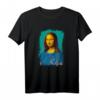 Mona Lisa mit Great Wave Surfer T-Shirt – Retro Kunst Mashup für Surfer, Kunstliebhaber & Meeresfans, Perfekt für Sommerurlaub & Partys