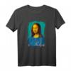 Mona Lisa mit Great Wave Surfer T-Shirt – Retro Kunst Mashup für Surfer, Kunstliebhaber & Meeresfans, Perfekt für Sommerurlaub & Partys