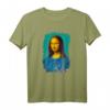 Mona Lisa mit Great Wave Surfer T-Shirt – Retro Kunst Mashup für Surfer, Kunstliebhaber & Meeresfans, Perfekt für Sommerurlaub & Partys