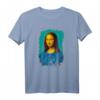 Mona Lisa mit Great Wave Surfer T-Shirt – Retro Kunst Mashup für Surfer, Kunstliebhaber & Meeresfans, Perfekt für Sommerurlaub & Partys