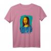 Mona Lisa mit Great Wave Surfer T-Shirt – Retro Kunst Mashup für Surfer, Kunstliebhaber & Meeresfans, Perfekt für Sommerurlaub & Partys