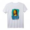 Mona Lisa mit Great Wave Surfer T-Shirt – Retro Kunst Mashup für Surfer, Kunstliebhaber & Meeresfans, Perfekt für Sommerurlaub & Partys