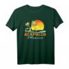 HapMonkey Sunset Palm Trees Ocean Surfer T-Shirt – Perfekt für Strandurlaub, Surfer & Acapulco Fans