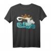 HapMonkey Moana Maui Hook Surf and Sun Gradient Graphic T-Shirt – Offiziell lizenziertes Disney Geschenk für Fans