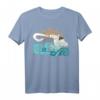 HapMonkey Moana Maui Hook Surf and Sun Gradient Graphic T-Shirt – Offiziell lizenziertes Disney Geschenk für Fans