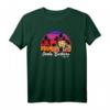 Santa Barbara Vintage California Surf T-Shirt – Retro Surfer Style mit Palmen und Sonnenuntergang für Strand, Urlaub und Wassersport