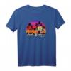 Santa Barbara Vintage California Surf T-Shirt – Retro Surfer Style mit Palmen und Sonnenuntergang für Strand, Urlaub und Wassersport