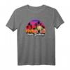 Santa Barbara Vintage California Surf T-Shirt – Retro Surfer Style mit Palmen und Sonnenuntergang für Strand, Urlaub und Wassersport