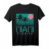Vintage Miami Shirt - Florida Souvenir mit Strand und Palmen, Surfer Design, Perfektes Geschenk für Amerika- und Florida-Liebhaber