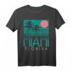 Vintage Miami Shirt - Florida Souvenir mit Strand und Palmen, Surfer Design, Perfektes Geschenk für Amerika- und Florida-Liebhaber