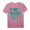 Vintage Miami Shirt - Florida Souvenir mit Strand und Palmen, Surfer Design, Perfektes Geschenk für Amerika- und Florida-Liebhaber