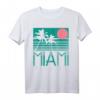 Vintage Miami Shirt - Florida Souvenir mit Strand und Palmen, Surfer Design, Perfektes Geschenk für Amerika- und Florida-Liebhaber