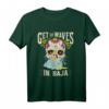 Get Your Waves In Baja Surf Design Surfer Beach Wave Skull T-Shirt – Perfekt für Strandpartys & Wassersport Fans als Geschenk für den Sommerurlaub