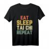 Eat Sleep Tai Chi Repeat Vintage Langarmshirt – Trendiges Martial Arts T-Shirt mit Humor für Tai Chi Fans