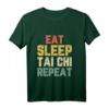 Eat Sleep Tai Chi Repeat Vintage Langarmshirt – Trendiges Martial Arts T-Shirt mit Humor für Tai Chi Fans