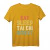 Eat Sleep Tai Chi Repeat Vintage Langarmshirt – Trendiges Martial Arts T-Shirt mit Humor für Tai Chi Fans
