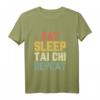 Eat Sleep Tai Chi Repeat Vintage Langarmshirt – Trendiges Martial Arts T-Shirt mit Humor für Tai Chi Fans