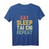 Eat Sleep Tai Chi Repeat Vintage Langarmshirt – Trendiges Martial Arts T-Shirt mit Humor für Tai Chi Fans
