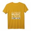 Damen Witziges Musik und Tai Chi Tai Ji Quan Taiji Workout T-Shirt mit V-Ausschnitt – Humorvolles Geschenk für Tai Chi und Musik Fans