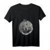 Damen Eule Yin Yang Tai Chi T-Shirt mit V-Ausschnitt – Spirituelle Yoga und Meditations Kleidung