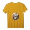 Damen Ying Yang Eule T-Shirt mit V-Ausschnitt - Spirituelles Geschenk für Eulen- und Yin-Yang-Liebhaber