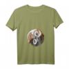 Damen Ying Yang Eule T-Shirt mit V-Ausschnitt - Spirituelles Geschenk für Eulen- und Yin-Yang-Liebhaber