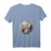 Damen Ying Yang Eule T-Shirt mit V-Ausschnitt - Spirituelles Geschenk für Eulen- und Yin-Yang-Liebhaber