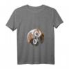 Damen Ying Yang Eule T-Shirt mit V-Ausschnitt - Spirituelles Geschenk für Eulen- und Yin-Yang-Liebhaber
