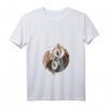 Damen Ying Yang Eule T-Shirt mit V-Ausschnitt - Spirituelles Geschenk für Eulen- und Yin-Yang-Liebhaber