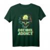 Dezibel Süchtig Schädel Musik DJ Party Disco Club Tanzen T-Shirt – Perfektes Geschenk für Musik- und Partyliebhaber zu Weihnachten, Geburtstag & Jubiläum