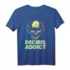Dezibel Süchtig Schädel Musik DJ Party Disco Club Tanzen T-Shirt – Perfektes Geschenk für Musik- und Partyliebhaber zu Weihnachten, Geburtstag & Jubiläum