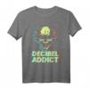 Dezibel Süchtig Schädel Musik DJ Party Disco Club Tanzen T-Shirt – Perfektes Geschenk für Musik- und Partyliebhaber zu Weihnachten, Geburtstag & Jubiläum