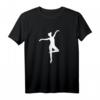 Tanzen Ballerina T-Shirt für Frauen - Klassisch geschnitten, doppelt genähter Saum, perfekt für Ballett und Bühne