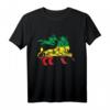 Lion Of Judah Jamaica Rasta T-Shirt – Farben der jamaikanischen Flagge, für Liebe, Frieden & Reggae-Party, perfekt für Rastafari-Kultur & Dreadlocks