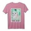 Tarotkarte The Sad Cat T-Shirt – Mystisches Katzen T-Shirt für Tarot- und Katzenliebhaber