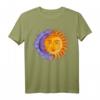 Celestial Bodies Halbmond Sonne Tarot Vintage T-Shirt – Spirituelles Design mit Himmelskörper-Motiven