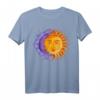 Celestial Bodies Halbmond Sonne Tarot Vintage T-Shirt – Spirituelles Design mit Himmelskörper-Motiven