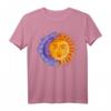 Celestial Bodies Halbmond Sonne Tarot Vintage T-Shirt – Spirituelles Design mit Himmelskörper-Motiven