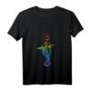 Damen Moon Skelett Rose Witchcraft Wikinger Tarot Tattoo LGBTQ T-Shirt mit V-Ausschnitt – Magisches Blackcraft Motiv für Mystic, Tarot & LGBTQ Fans