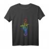 Damen Moon Skelett Rose Witchcraft Wikinger Tarot Tattoo LGBTQ T-Shirt mit V-Ausschnitt – Magisches Blackcraft Motiv für Mystic, Tarot & LGBTQ Fans