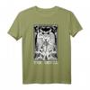 Teufel Baphomet Dämon Tarotkarte Satanisch Satanic Occult T-Shirt – Gruseliges Gothic Halloween Outfit für Hexen, Wahrsager & Horror-Fans