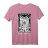 Teufel Baphomet Dämon Tarotkarte Satanisch Satanic Occult T-Shirt – Gruseliges Gothic Halloween Outfit für Hexen, Wahrsager & Horror-Fans