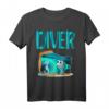 SCUBA DIVING Tauchershirt mit Seepferdchen & Hai Cartoon – Lustiges Geschenk für Taucher, Schnorchler & Wassersportfans zum Geburtstag & Sommerurlaub