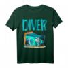 SCUBA DIVING Tauchershirt mit Seepferdchen & Hai Cartoon – Lustiges Geschenk für Taucher, Schnorchler & Wassersportfans zum Geburtstag & Sommerurlaub
