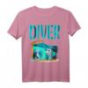 SCUBA DIVING Tauchershirt mit Seepferdchen & Hai Cartoon – Lustiges Geschenk für Taucher, Schnorchler & Wassersportfans zum Geburtstag & Sommerurlaub