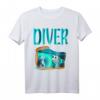 SCUBA DIVING Tauchershirt mit Seepferdchen & Hai Cartoon – Lustiges Geschenk für Taucher, Schnorchler & Wassersportfans zum Geburtstag & Sommerurlaub