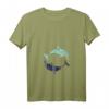 Damen Vintage Delfin T-Shirt mit V-Ausschnitt – Perfektes Geschenk für Delfinliebhaberinnen, Tierfreunde & Meerestierfans