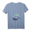 Damen Vintage Delfin T-Shirt mit V-Ausschnitt – Perfektes Geschenk für Delfinliebhaberinnen, Tierfreunde & Meerestierfans
